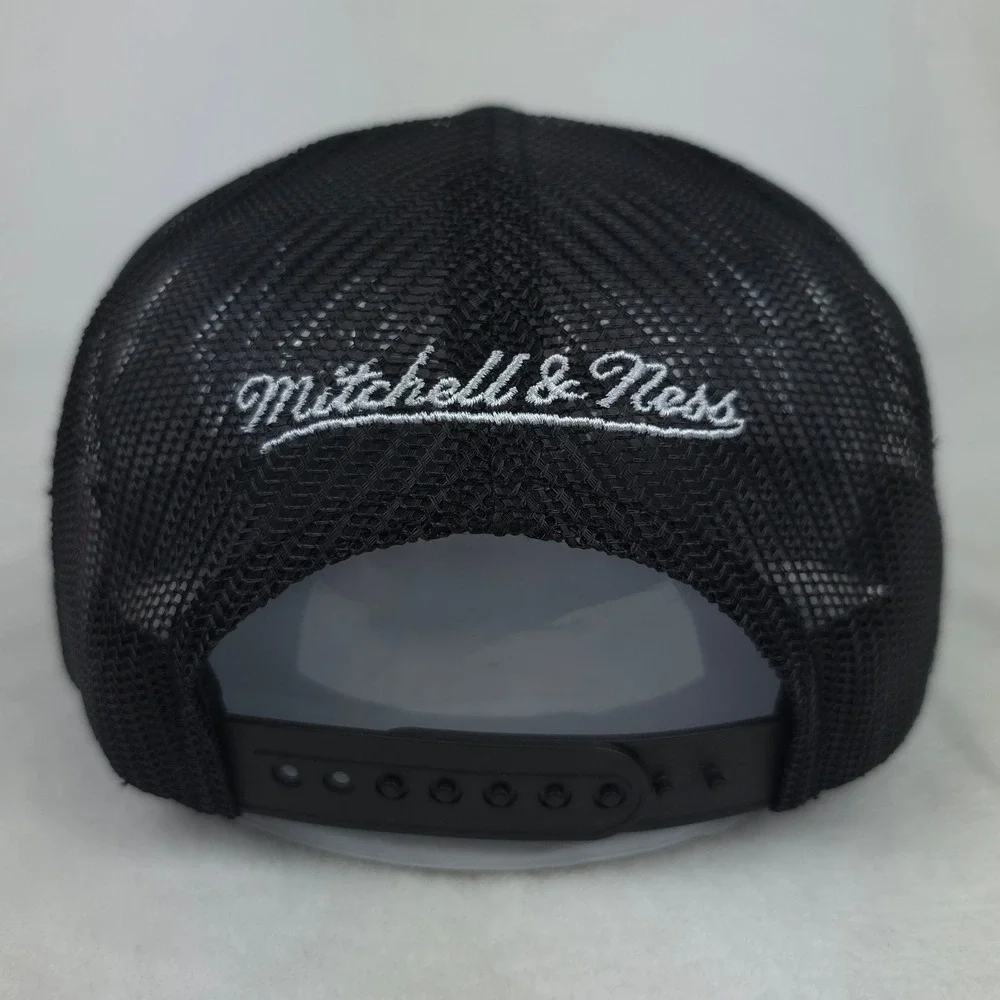 Phila 76ers Mitchell & Ness NBA Trucker Hat Cap 3D Logo Lightning Bill Roped NWT